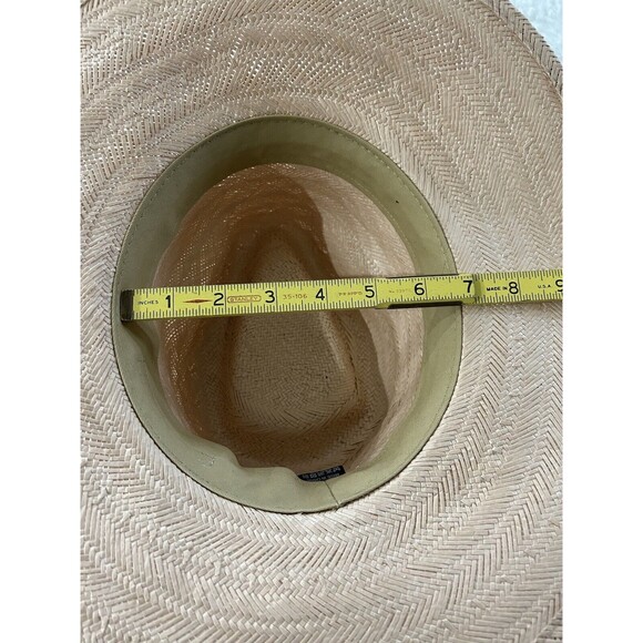 Urban Outfitters? Straw Hat Women Preppy Plush Pink Boho Vacation Summer Sz OS - Picture 3 of 6